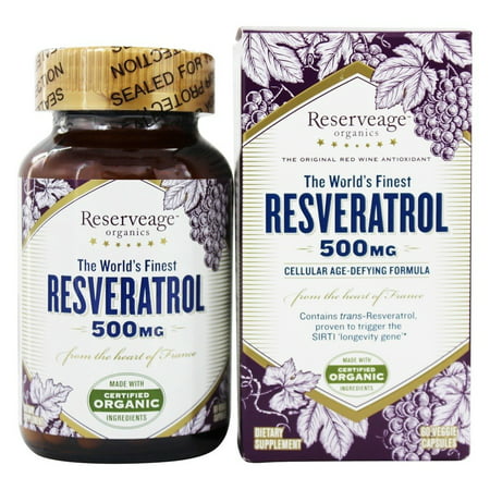 Reserveage Nutrition - Resveratrol 500 mg. - 60 Vegetarian Capsules