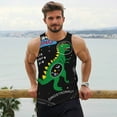 thumbnail image 6 of Cauagu Space Dino Cartoon Black Print Men's Sleeveless Muscle Shirts,Tank Tops Quick Dry Workout Tank Top Gym Muscle Tee Fitness Bodybuilding T Shirt for Men-XX-Large, 6 of 7