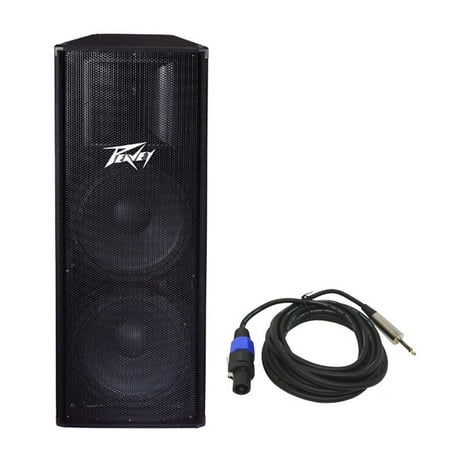 Peavey Pv215 Pro Audio DJ Dual 15" Passive 1400W Speaker W/ Speakon To 1/4 Cable