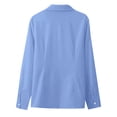 thumbnail image 3 of Women's Button Down Shirts Long Sleeve Dress Shirts Classic Collared Work Office Solid Blouses Tops, 3 of 7