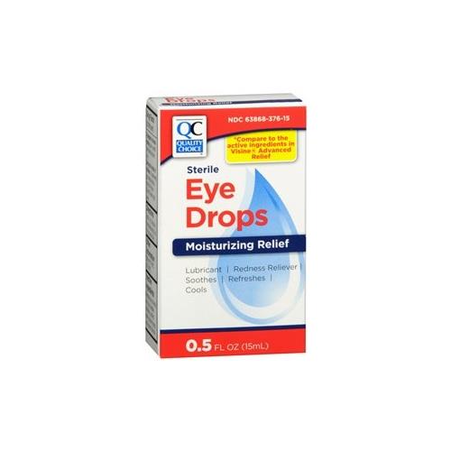 3 Pack Quality Choice Moisturizing Redness Reliever Eye Drops 0.5oz