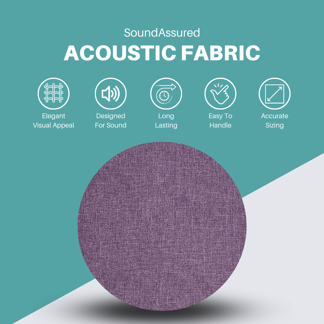 SoundAssured Acoustical Fabric - Acoustically Transparent Fabric for Making Acoustic Panels - DIY Sound Panel Acoustic Fabric (Amethyst)