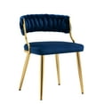 thumbnail image 5 of Daisy 2PACK Upholstered Dining Chairs with Woven Back Navy Blue, 5 of 5