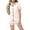Light Pink, variant on WEIYLL Girls Pjs Sets Summer Solid Color Short Sleeve Turn-Down Collar Button Tops T Shirt Shorts Casual Indoor 3 Pcs Sleepwear Outfit Suit 4-5 Years