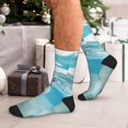 thumbnail image 7 of Pofeuu Swimming Cat Goggles Print Crew Socks, Adult Running Hiking Socks for Youth and Adult, 7 of 7
