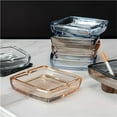 thumbnail image 2 of Classic Square Crystal Glass Ashtray for Men and Women, Transparent Smoke Cup, Creative Home Bar, Living Room, Simple Factories, 2 of 7