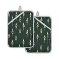 thumbnail image 7 of Yayeee Pot Holders Kitchen Heat Resistant with Pocket 7"x9.8" Cotton Oven Cooking Hot Pads, Dark Green Plants, 7 of 7