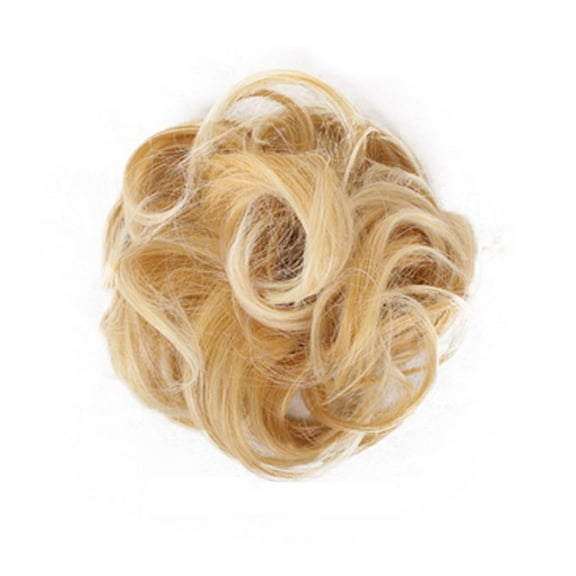 Woshilaocai Women Curly Messy Bun Hairpiece Updo Synthetic Hair Extensions