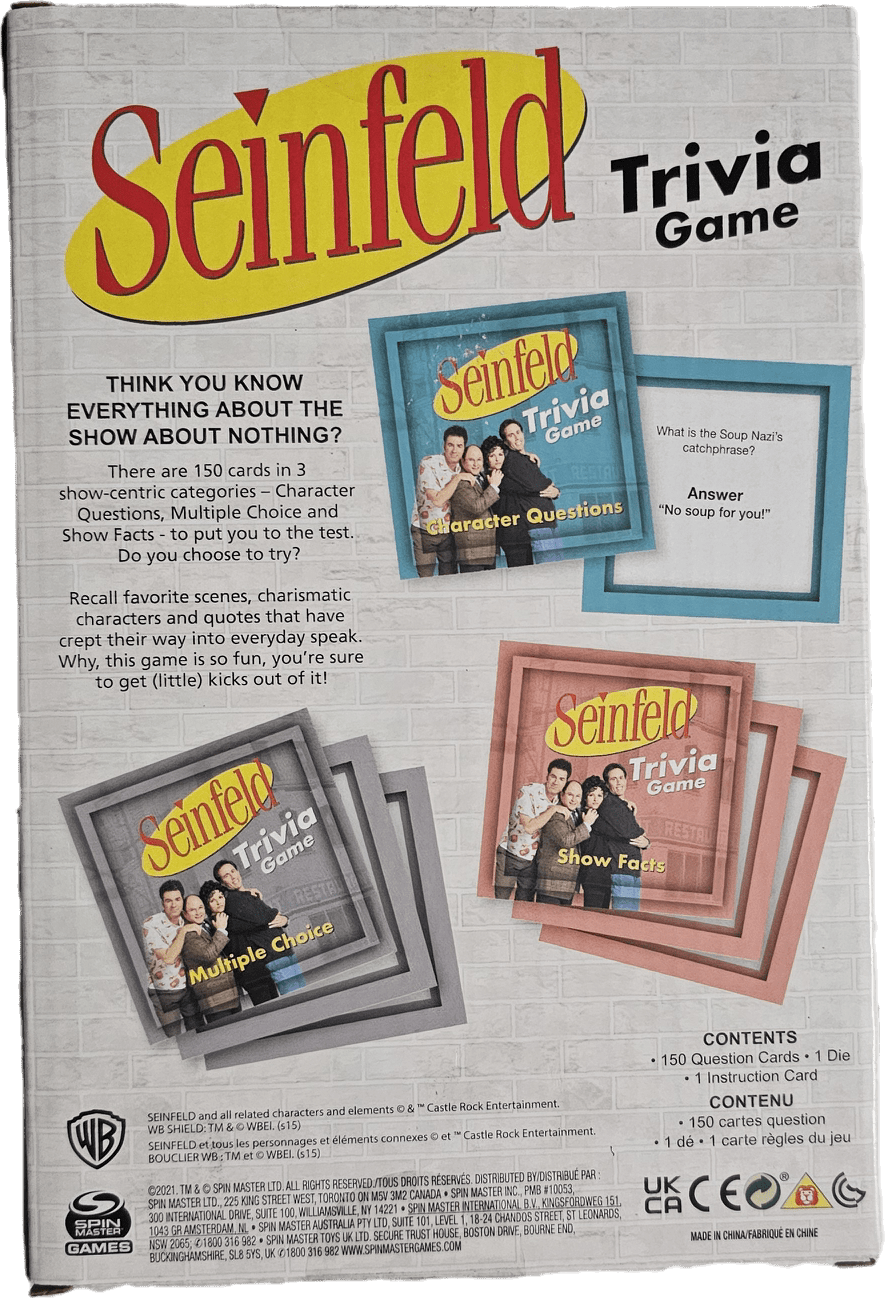 Ready to Roll Seinfeld Trivia Board Game