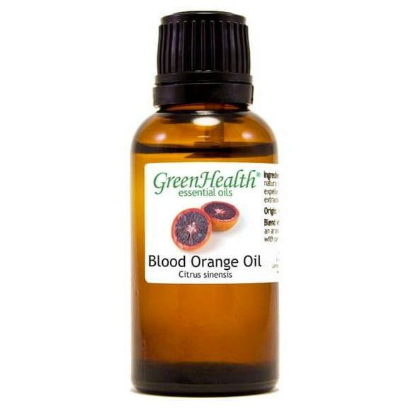 Blood Orange Essential Oil – 1 fl oz (30 ml) Glass Bottle w/Euro Dropper – 100% Pure Essential Oil - GreenHealth