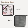 thumbnail image 2 of Disketp Beautiful Butterfly Pot Holders Kitchen Insulation Mats Heat Resistant Pot-Holder Oven Anti-Scald Pads for Cooking Baking, 7.1*7.1inch, 2 of 8