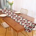 thumbnail image 5 of Ryvnso Poinsettias Holly Flower Table Runner Tablecloth Home Decoration 13 x 90 inches, 5 of 6