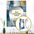 thumbnail image 3 of Designart "Cubism Shapes In Cerulean" Abstract Shapes Mirror Wall Decor - Modern Blue Abstract Mirror Wall Art For Entryway - 40" x 30" Inch, 3 of 5