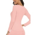 thumbnail image 5 of MISS MOLY Womens Thermal Underwear Sets Scoop Neck Shirt Tummy Slimming Shapewear Long Sleeve Baselayer, 5 of 6