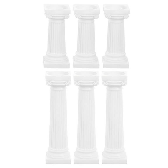 FRCOLOR 6pcs Roman Pillar Statue Party Roman Column Mini House Landscaping Roman Pillar