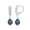 Silver+Black, variant on BAMIKI Elegant S925 Sterling Silver (14K Gold-Plated) White Pearl Clip-On Earrings, featuring a hypoallergenic clasp and set with 5A-grade cubic zirconia and lustrous teardrop-shaped pearls—stylish w