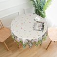 thumbnail image 2 of Spring Easter Round Tablecloth 60x60 Inch Cute Bunny Eggs Watercolor Floral Decorative Table Cloth Washable Polyester Fabric Farmhouse Holiday Tablecloths for Home Kitchen Party Dinner Decor, 2 of 6