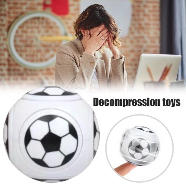 Juguetes De Descompresión Para La Yema Del Dedo, Juguetes De Ventilación Con Forma De Fútbol, Juguete Giratorio Portátil Para La Yema Del Dedo Para Niños Y Adultos Monstrate FN006175-00