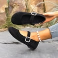 thumbnail image 6 of BXSRUTA Women's Moccasins Breathable Perforated Flats with Soft Cushioned Sole and Adjustable Buckle Strap, 6 of 8