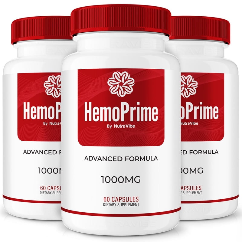 (3 Pack) HemoPrime – Original Formula with a Clean Blend to Support Healthy Circulation, Natural Energy & Balanced Levels | Just 2 Easy-to-Swallow Pills Daily (180 Capsules)