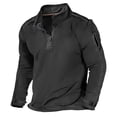 thumbnail image 2 of Futezty Men Pocket Pullover 1/4 Zip Stand Collar Long Sleeve Sweatshirts, 2 of 3