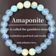 thumbnail image 1 of Pulsera de cristal Pulsera de amazonita aguamarina Pulsera de cordón elástico hecha a mano con piedra azul, 1 of 7
