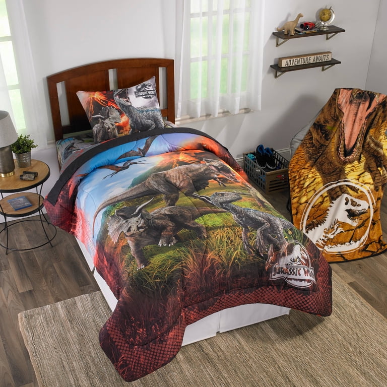 Jurassic World Kids Full Sheet Set, Gray, Universal