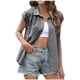 thumbnail image 2 of Karight Button Down Shirts for Women Cap Sleeve V-Neck Collared Blouse Summer Gingham Checkered Shirt Casual Cotton Shirts, 2 of 8