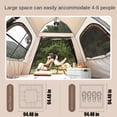 thumbnail image 5 of JieC 1-2 Person Camping Tent, Windproof and Waterproof, Lightweight and Easy to Install, with Removable, Suitable for Camping, Hiking, and Traveling(Khaki+ Black), 5 of 10