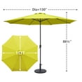 thumbnail image 7 of Abble 11FT Outdoor Patio Umbrella with Crank Handle, Market Umbrella with 8 Sturdy Umbrella Ribs, Waterproof for Garden Deck Backyard Pool, Yellow, 7 of 7