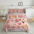 thumbnail image 2 of Feelyou Romantic Rose Flower Full Size Comforter Sets for Girl, Spring Leaf Botanical Bedding Comforter Set, Retro French Style Reversible Bedding Sets, Lightweight Room Decor, 3-Piece, 2 of 8