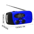 thumbnail image 3 of weibbin Solar Radio Wind Up AM FM WB Radio Portable Hand Crank Emergency Radio with Torch 2000mAh Power Bank for Phone Charging Camping, 3 of 7