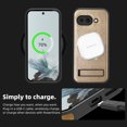 thumbnail image 5 of Dteck Magnetic Case for Google Pixel 9A, Compatible with MagSafe, PU Leather TPU Bumper Shockproof Protective Cover with Kickstand,Desertgold, 5 of 5