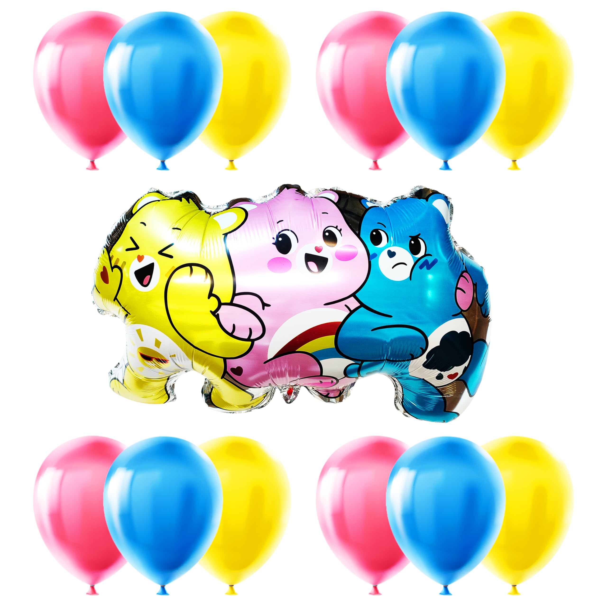 Care Bears Birthday Decorations 31pc Happy Birthday Room Decorations Original Care Bears Party Supplies: Party Hats Birthday Banners Balloons Rainbow Party Favor Baby Shower Gender Reveal Decor 3+