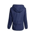 thumbnail image 4 of Seyurigaoka Women Juniors Packable Rain Jacket, Hooded Windbreaker with Adjustable Drawstring, 4 of 9