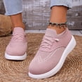 thumbnail image 6 of Nestiefly Slip On Sneakers Women Breathable Mesh Knitted Woven Low Top Walking Shoes Lightweight Wide Width Non-Slip Shoes Pink 43, 6 of 9
