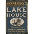 thumbnail image 1 of HERNANDEZ'S Lake House Blue Cabin Home Decor Gift 8x12 Metal 108120038015, 1 of 1