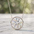 thumbnail image 3 of Rosec Jewels IGI Certified Lab Grown Diamond Necklace (5 Carat, E-VS1 Quality) - Big Diamond Necklace - with Jewelry Box, 925 Sterling Silver, 3 of 8