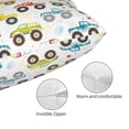 thumbnail image 3 of Rateoe Cartoon Monster Trucks Pattern Decorative Pillow Case,Throw Pillow Covers,Plush Pillow Cover,Soft Pillow Case,Velvet Pillow Case-16"x24", 3 of 6
