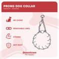 thumbnail image 3 of Downtown Pet Supply Prong Collar for Dogs Adjustable Dog Training Collar White, M, 3 of 6