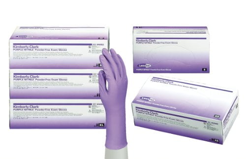 Haylard Health Professional 55082 PURPLE NITRILE Exam Gloves, 242 mm Length, Medium, Purple (Box of 100)