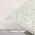 thumbnail image 5 of JIATER Pack of 2 Throw Pillow Covers 18x18,Chenille Decorative Couch Pillow Covers,White, 5 of 6