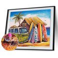 thumbnail image 2 of Cuadros Decorativos 5D diamante pintura Seaside Bus DIY cuadrado completo diamante mosaico pared Sywqhk Nuevos Originales, 2 of 9