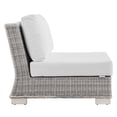 thumbnail image 4 of Modway Conway Outdoor Patio Wicker Rattan 6-Piece Sectional Sofa Furniture Set in Light Gray White, 4 of 4