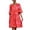 C1-Hot Pink290, variant on Big Floral Print Mini Dress For Women Split V Neck Tiered Flare Sleeves Loose Silhouette Beach Sundress