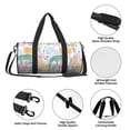 thumbnail image 4 of Zufioo Zebra Colourful Print Round Sports Travel Duffel Bag, Airplane Weekender Bag, Waterproof Gym Backpack, Unisex, 4 of 6