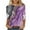 Purple-Shirts, variant on Jsaierl Womens 3/4 Sleeve Tops Plus Size Round Neck Shirts Trendy Graphic Ladies Blouses Flowy Holiday Tunic Top S-5XL