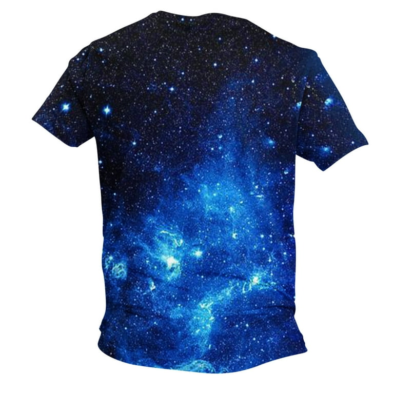Penkiiy Galaxy Printed Shirt,Men's Shirts Unisex 3D Graphic Print