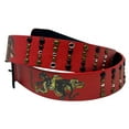 thumbnail image 3 of Ed Hardy Men's Panther Print Red Belt With Rivet Studs (40, Red), 3 of 8
