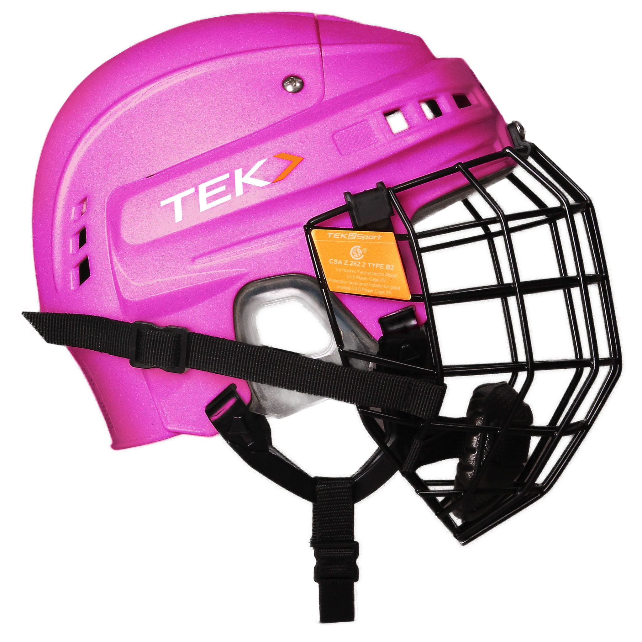 V3.0 Powertek Pink Helmet with Cage - SR Medium